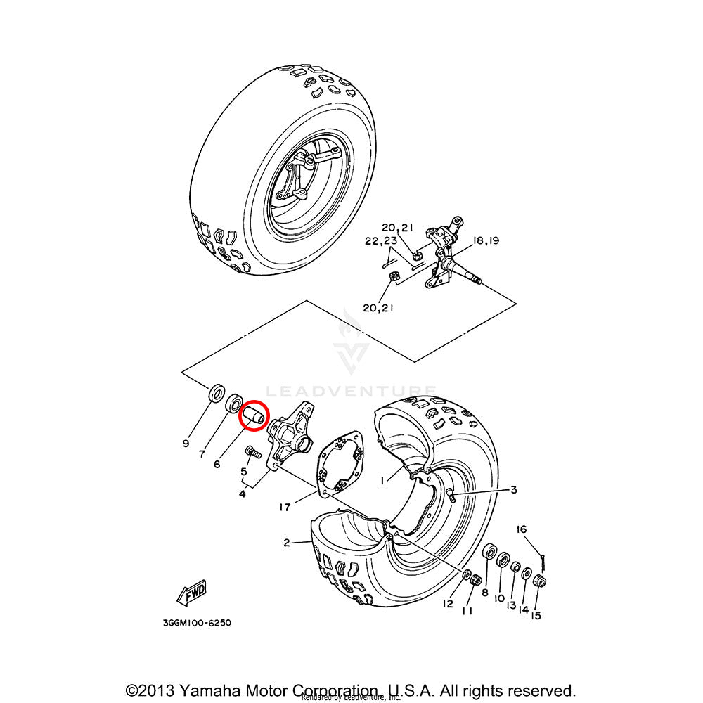 Banshee Front Wheel Spacer Bearing