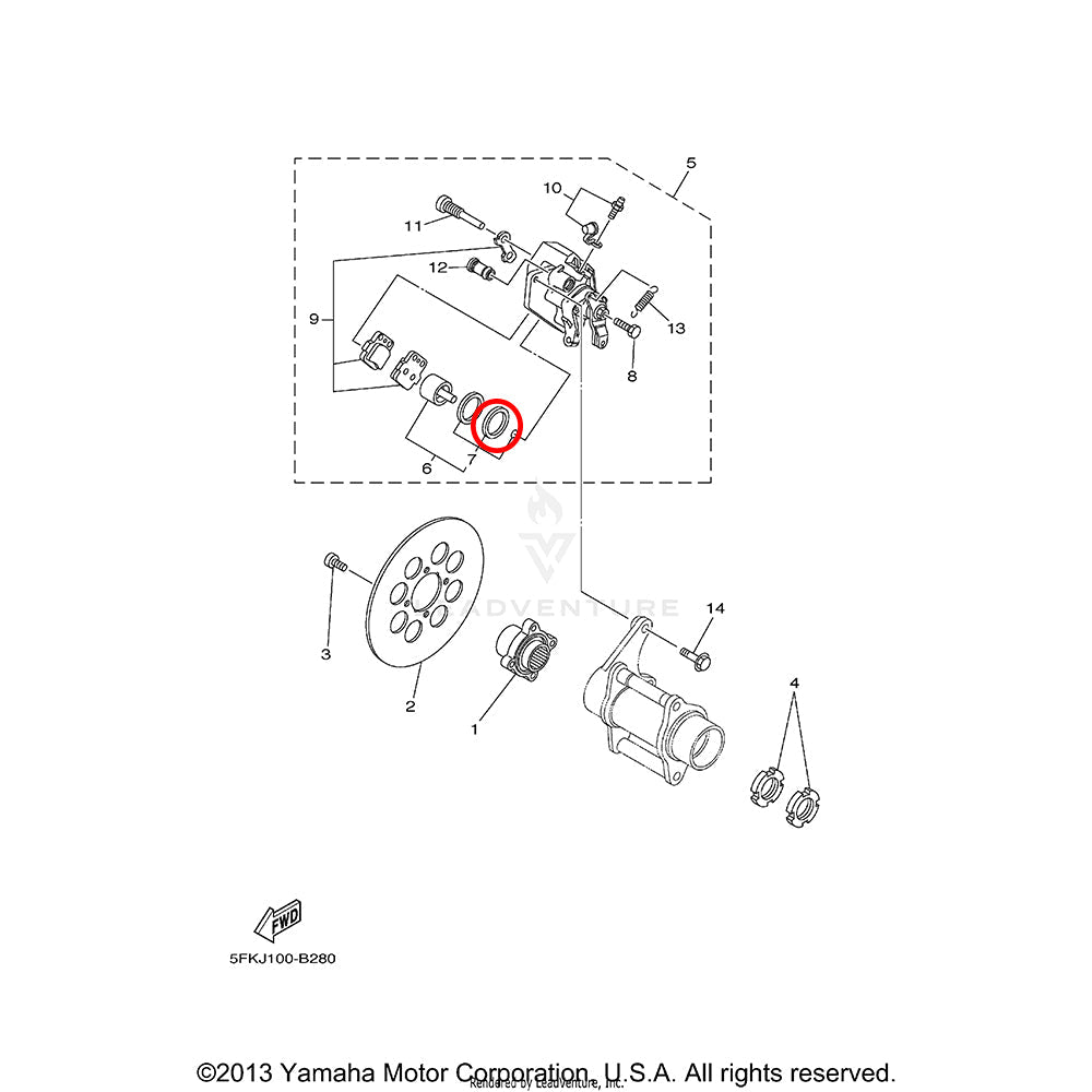 Banshee Rear Brake Caliper Seal Kit