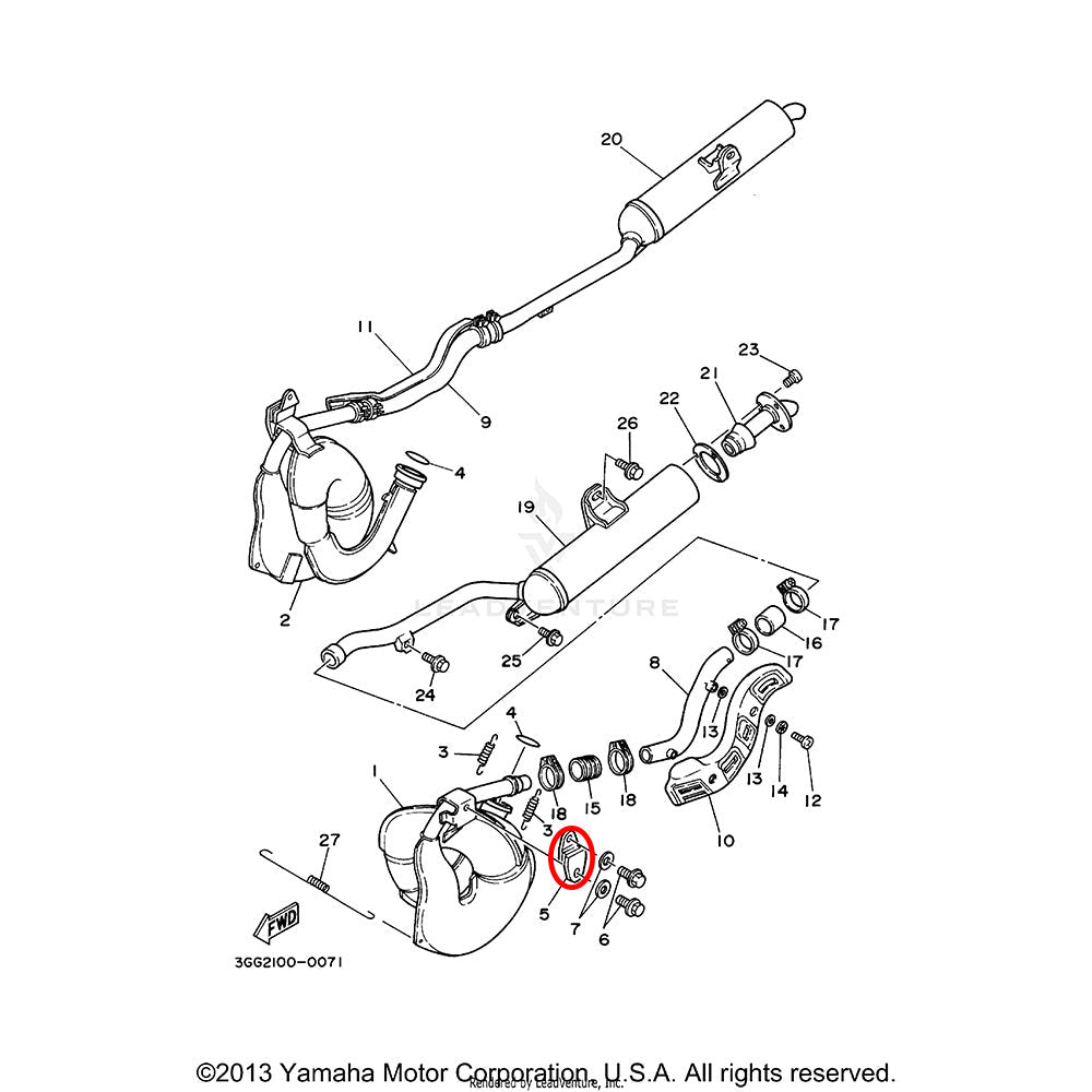 Banshee Front Exhaust Hanger