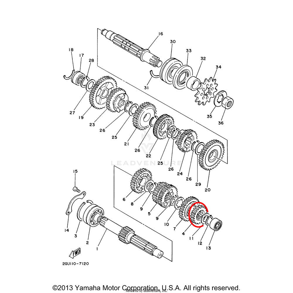 Banshee 2nd Wheel Pinion Gear