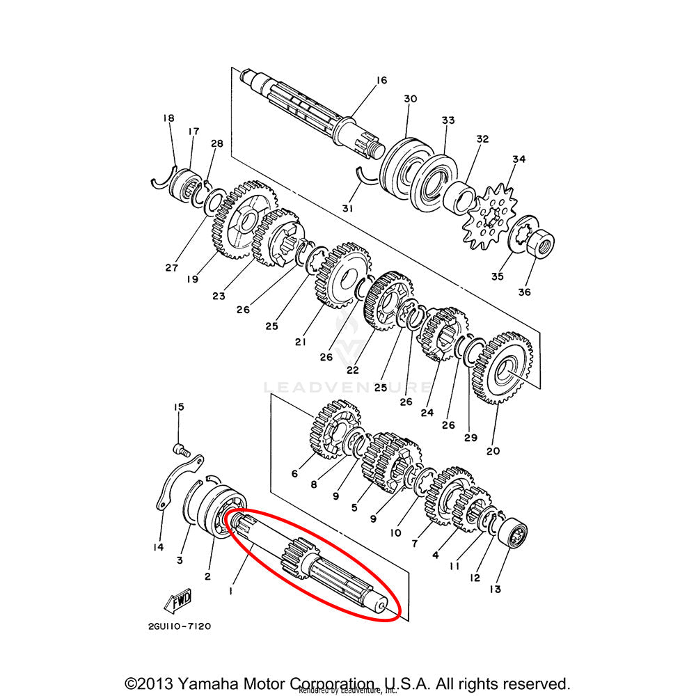 Banshee Main Clutch Shaft