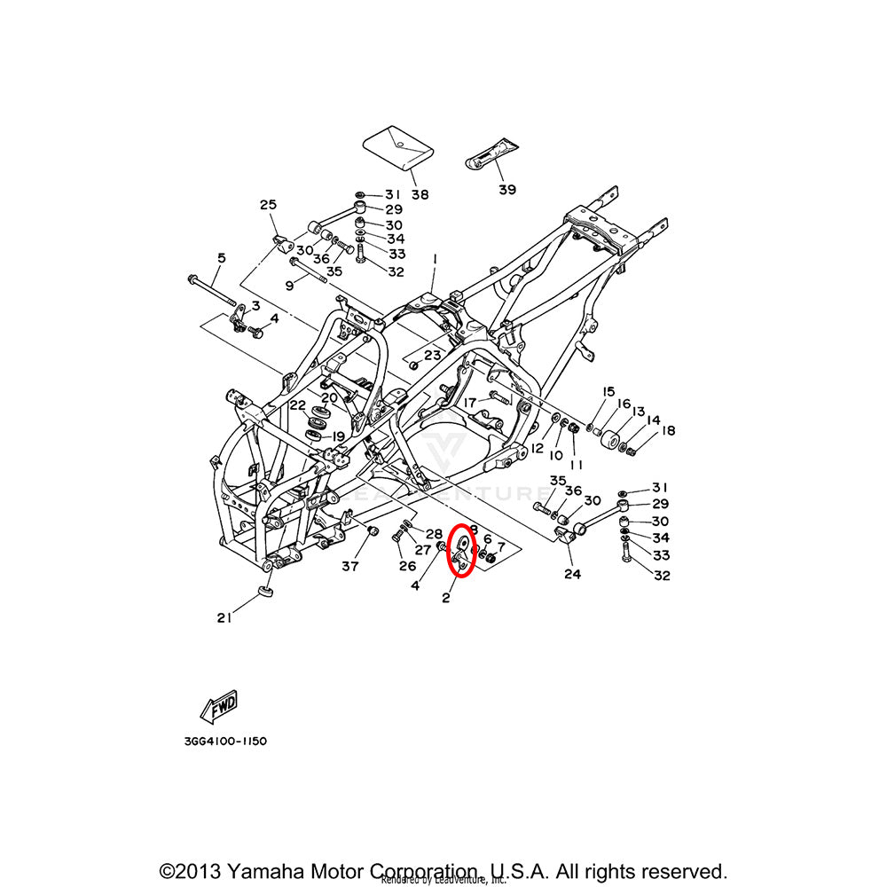 Banshee Left Front Engine Mount