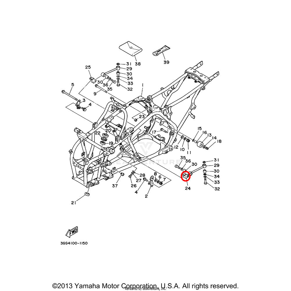 Banshee Left Bottom Engine Stay Mounting Bracket