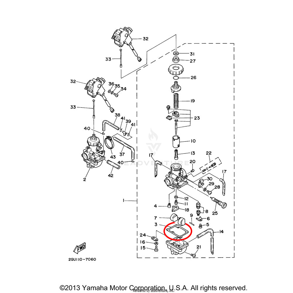 Banshee Float Bowl Gasket