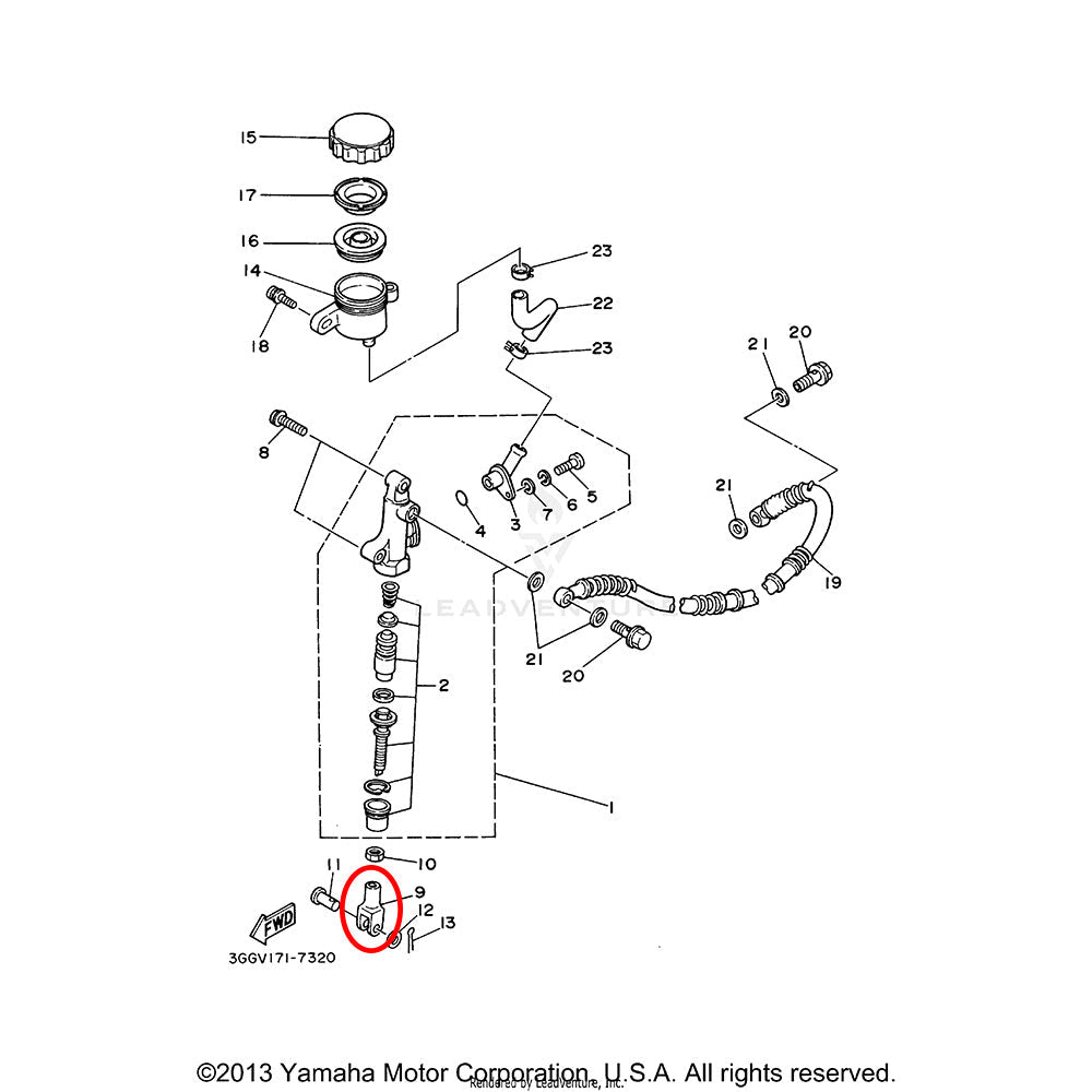Banshee Rear Master Cylinder Clevis
