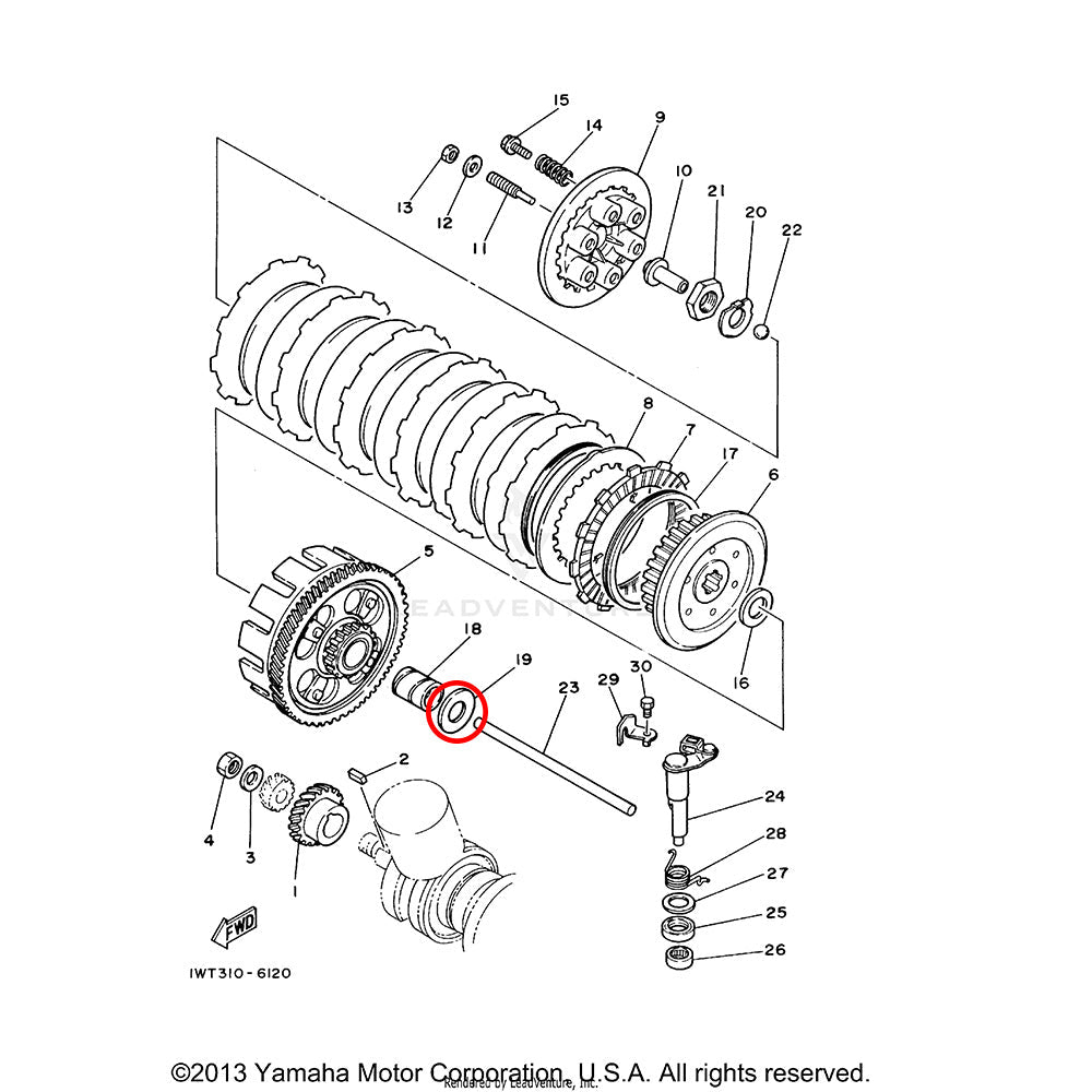 Banshee Clutch Shaft Shim