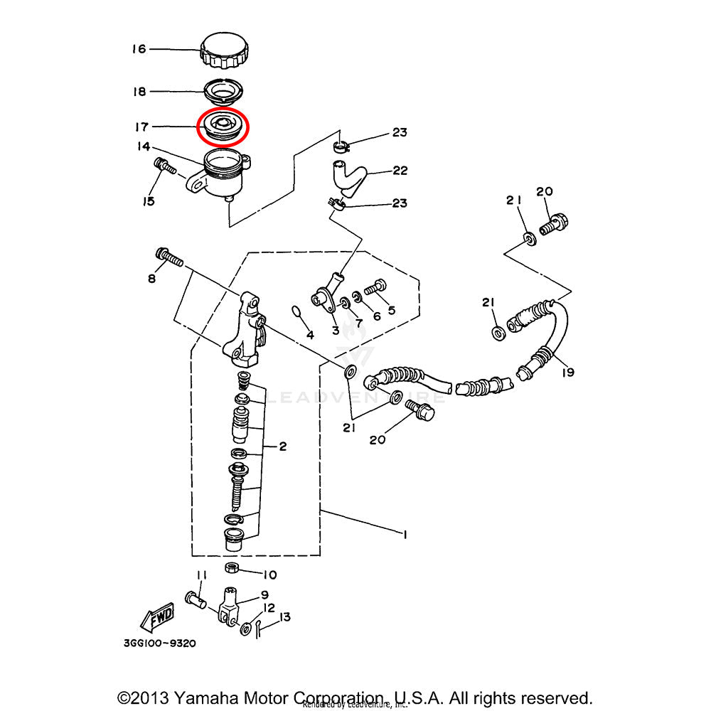 Banshee Rear Brake Reservoir Diaphragm