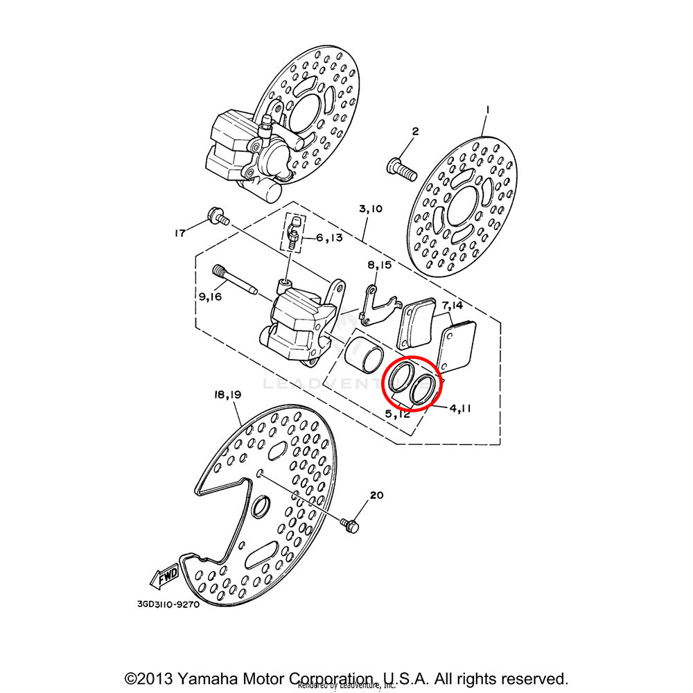 Banshee Front Caliper Seal Kit