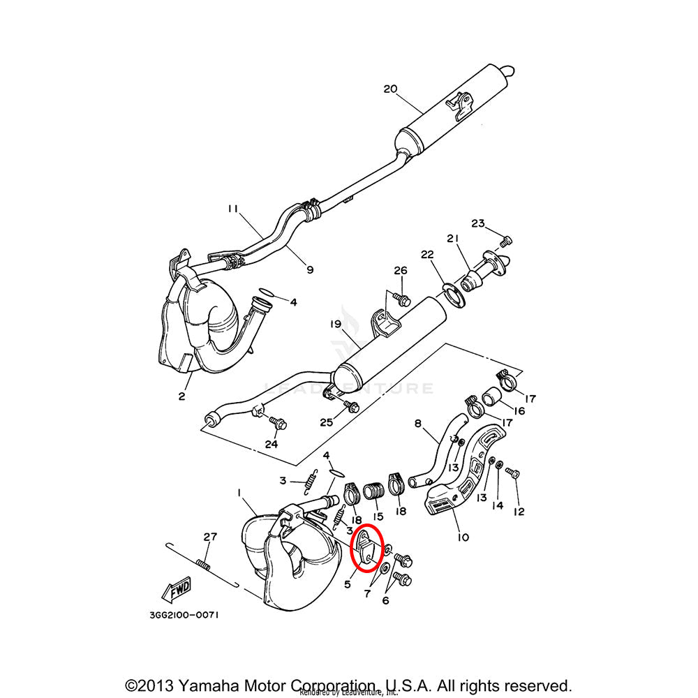 Banshee Rear Exhaust Hanger