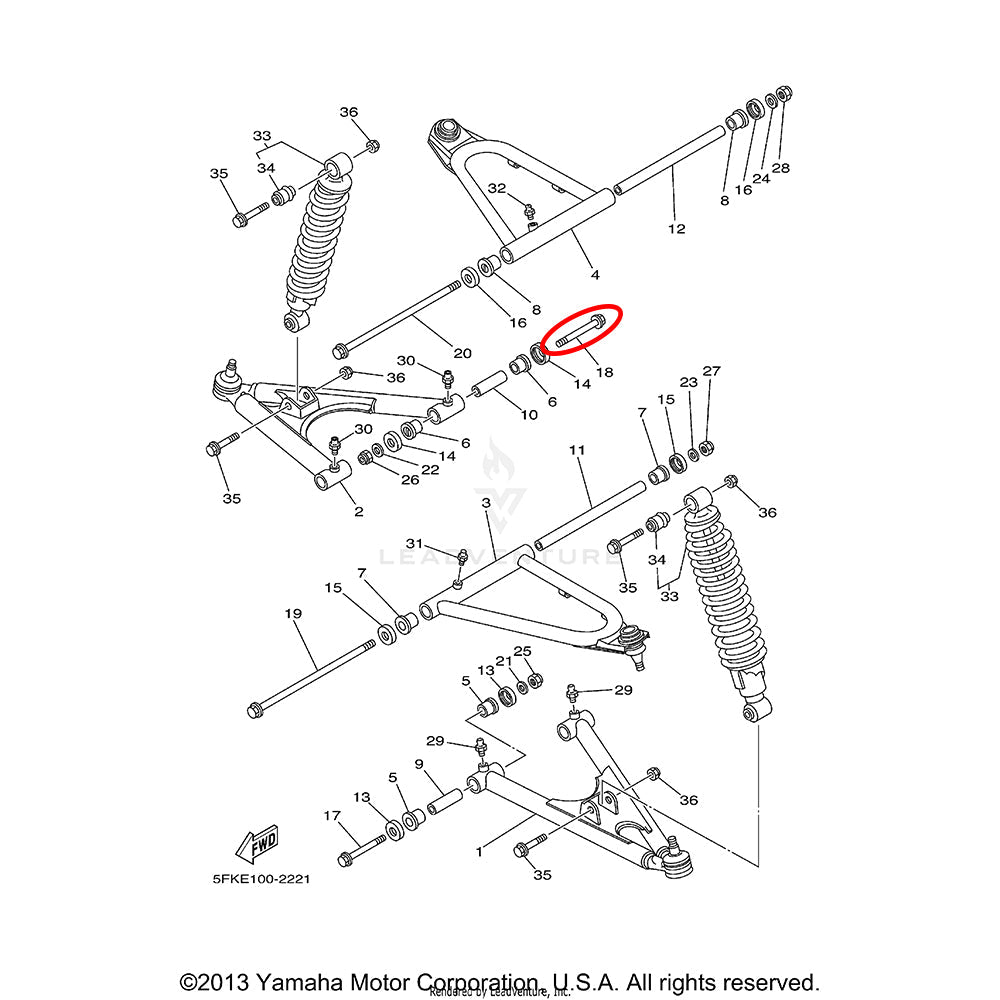 Banshee Lower A-Arm Bolt