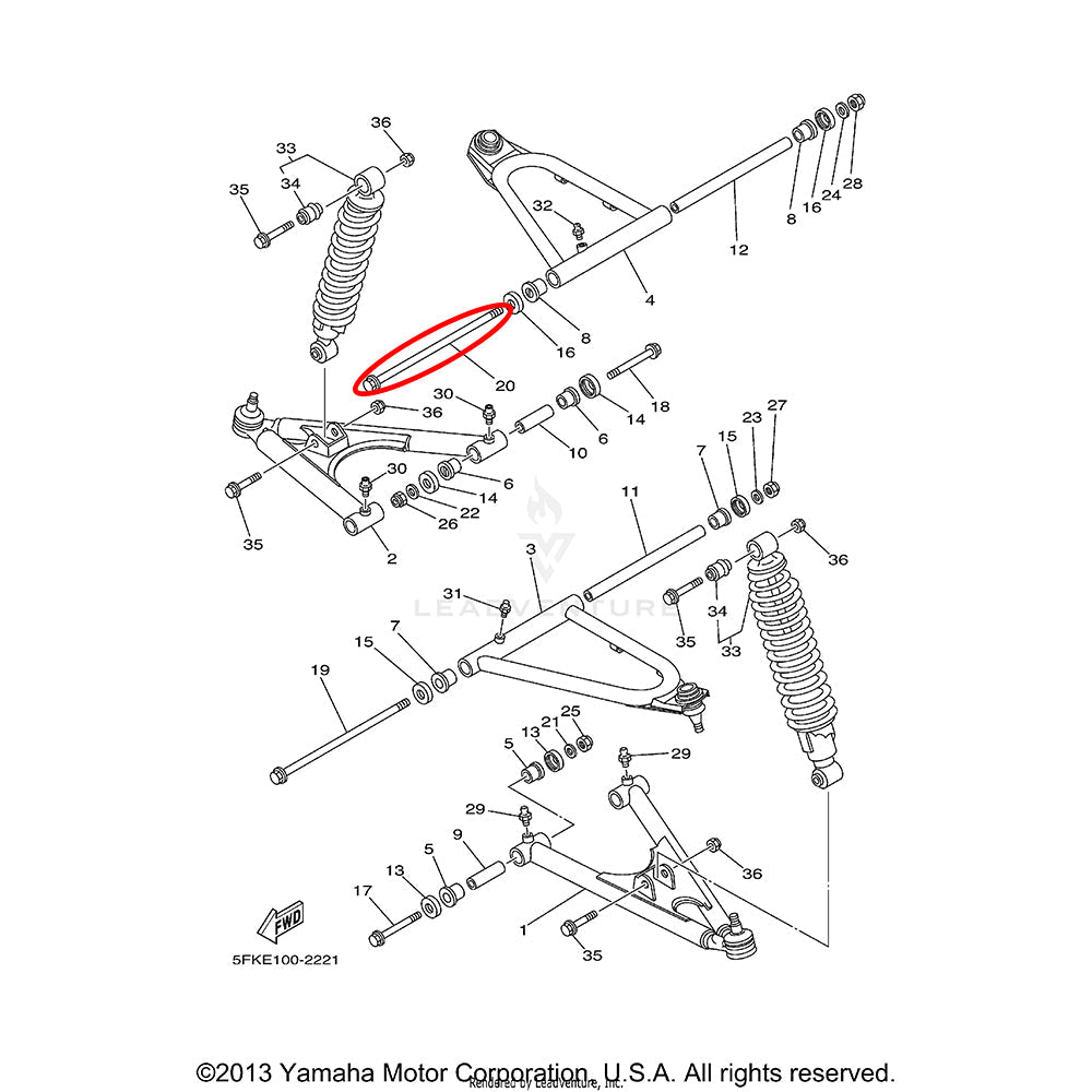 Banshee Upper A-Arm Bolt