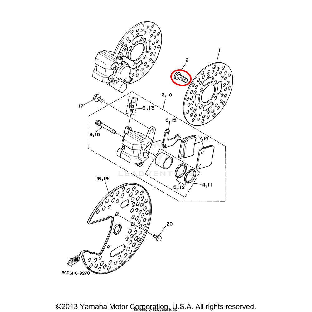 Banshee Front Rotor Bolts