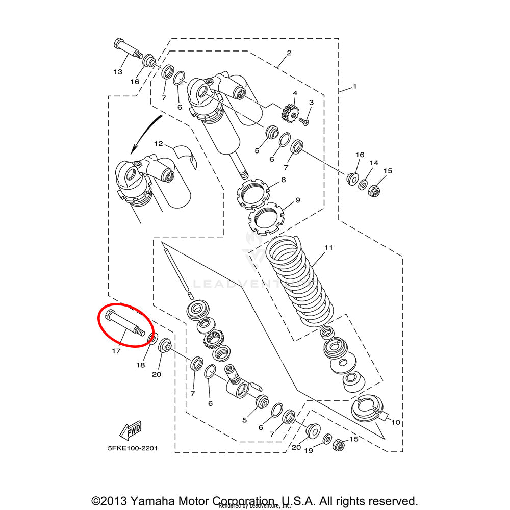 Banshee Bottom Rear Shock Bolt