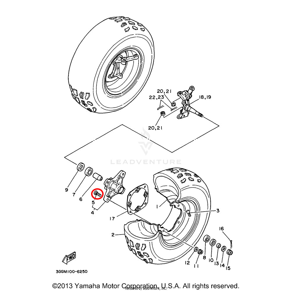 Banshee Front Wheel Hub Stud
