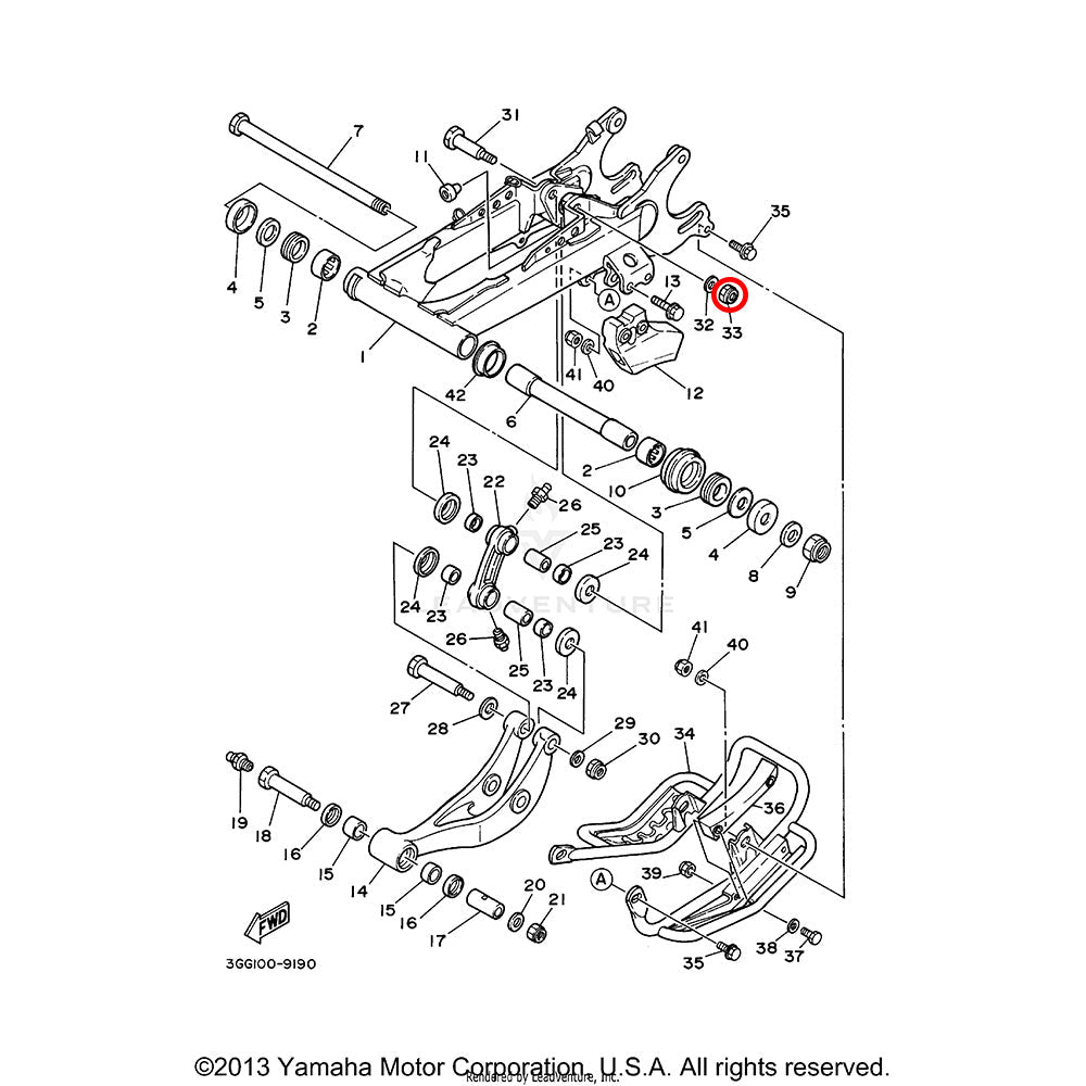 Banshee Swing Arm Lock Nut