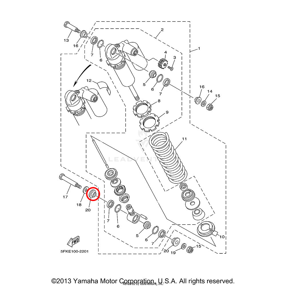 Banshee Bottom Rear Shock Spacer