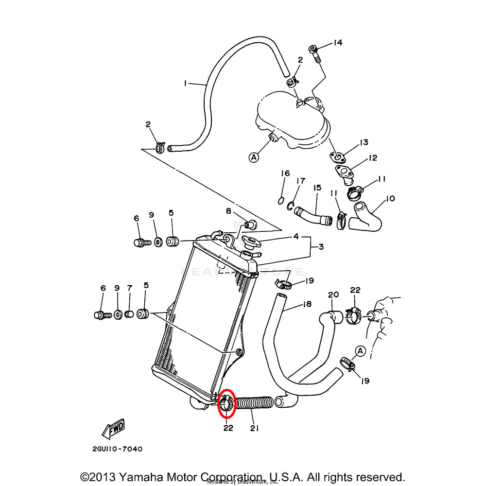 Banshee Radiator Hose Clamp