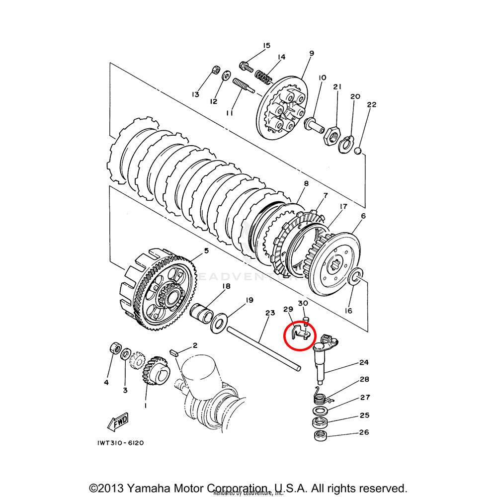 Banshee Clutch Cable Clamp