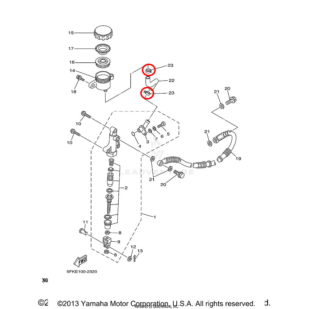 Banshee Rear Brake Reservoir Clamp