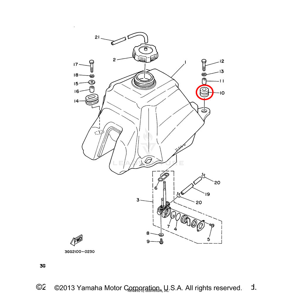 Banshee Rear Tank Grommet