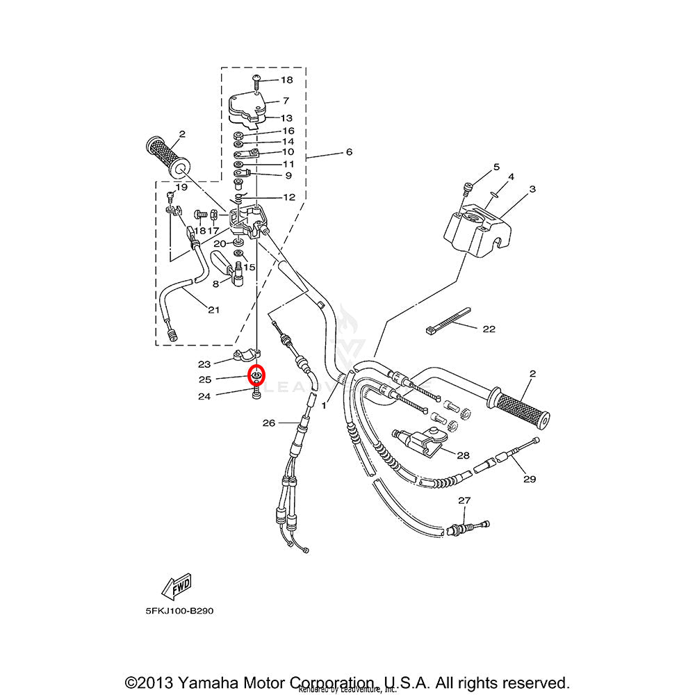 Banshee Thumb Throttle Assembly Lock Washer