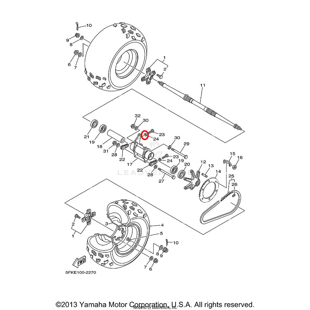 Banshee Chain Tensioner Nut