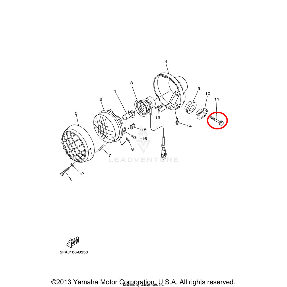 Banshee Head Light Mounting Bolt