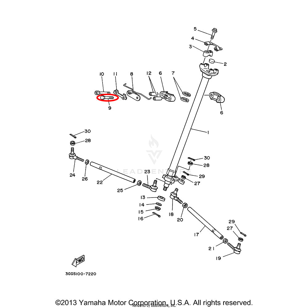 Banshee Steering Stem Bracket Bolt