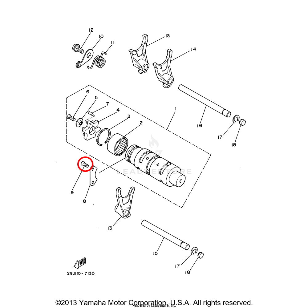 Banshee Shift Cam Stopper Plate Screw