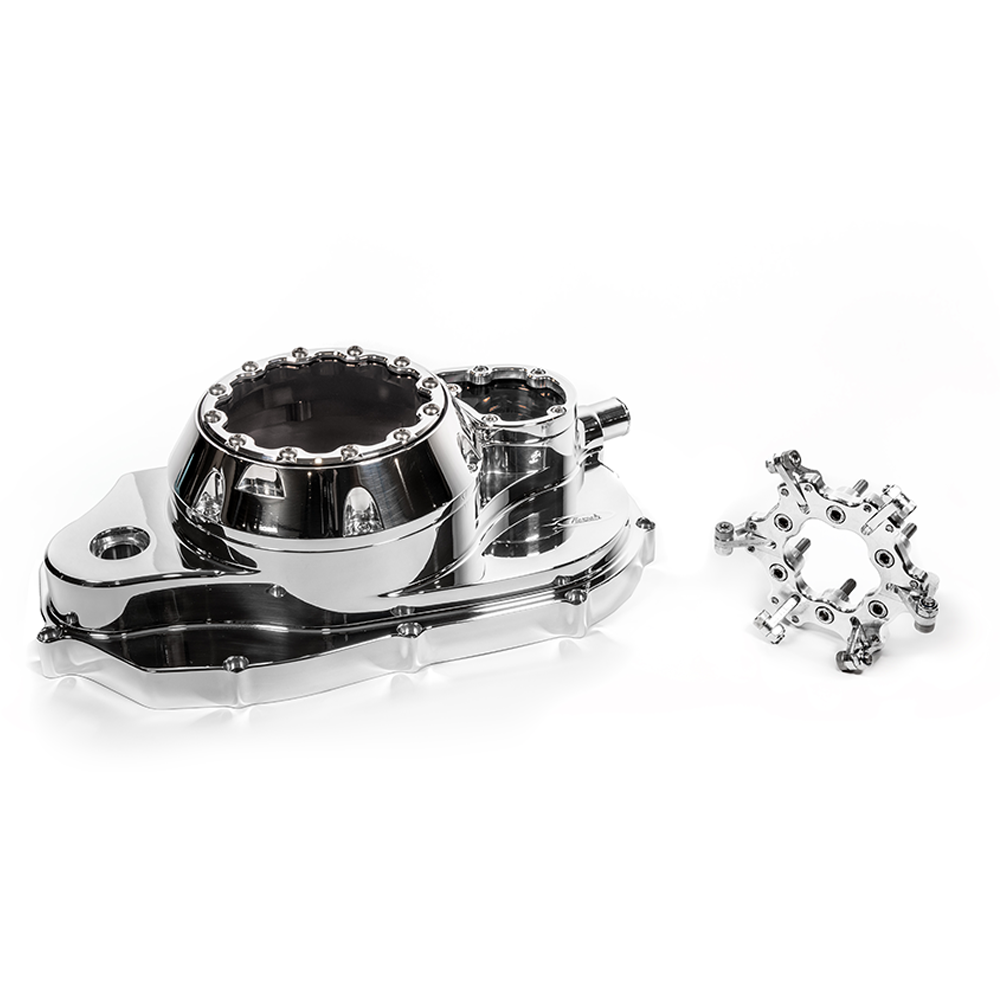 Banshee Billet Clutch Cover with Lexan Waterpump Cover