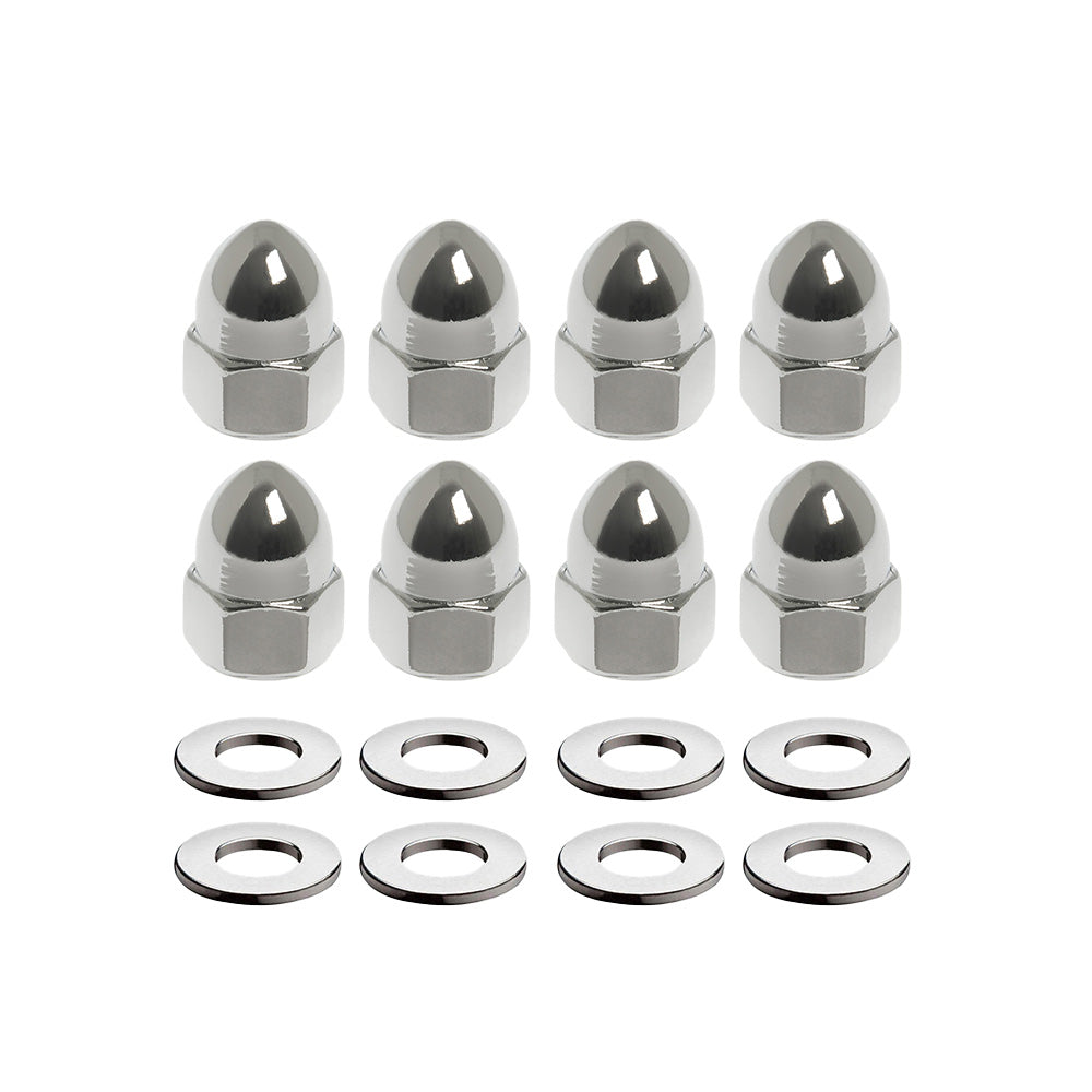 8MM Chrome Cylinder Bullet Nuts