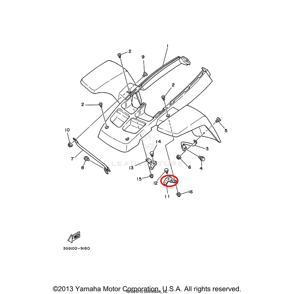 Banshee Left Radiator & Fender Bracket