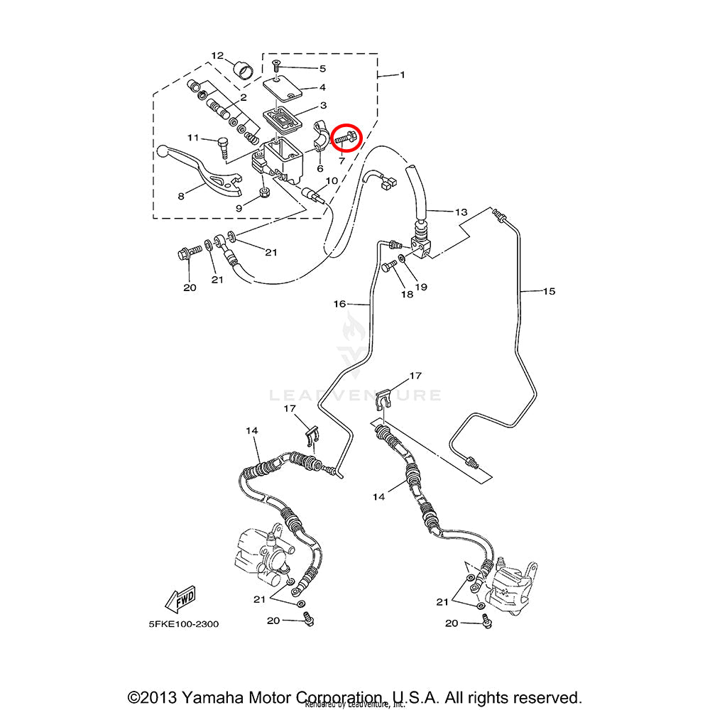Banshee Front Reservoir Bracket Bolt