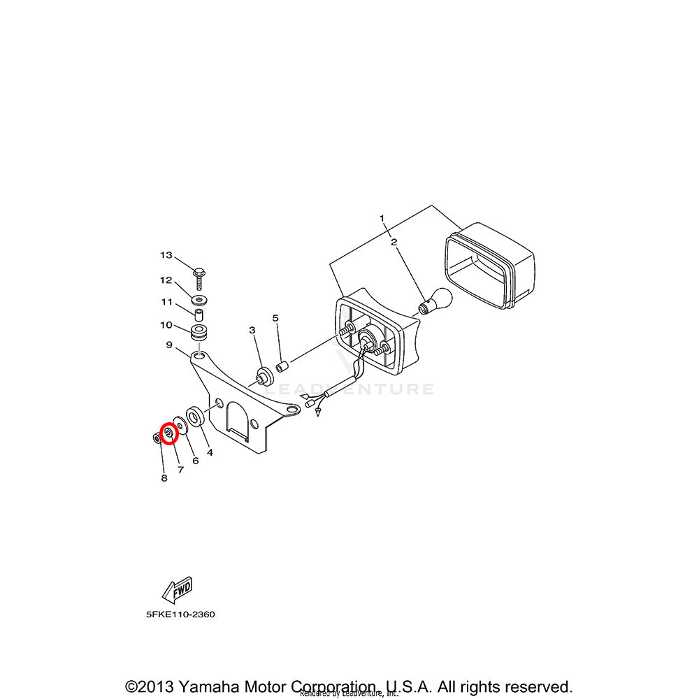 Banshee Tail Light Bracket Lock Washer