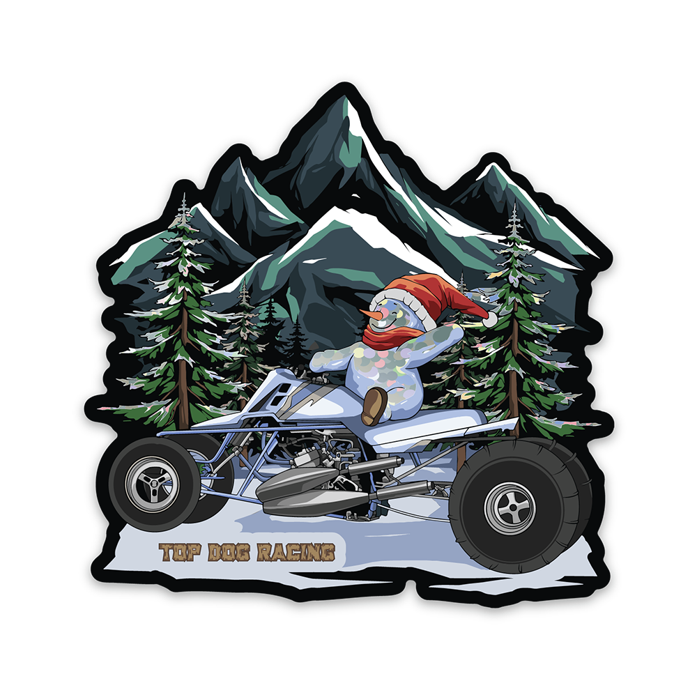 Top Dog Sparkle Snowman Sticker